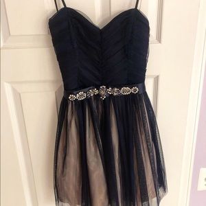 camille la vie navy blue dress